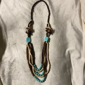 Wood beaded necklace